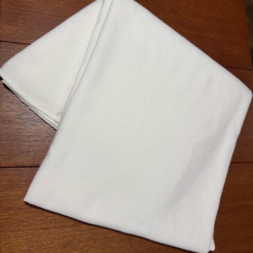 Vintage Ralph Lauren Throw Blanket White 90x90 Perfect Condition